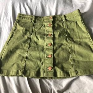 Army green skirt